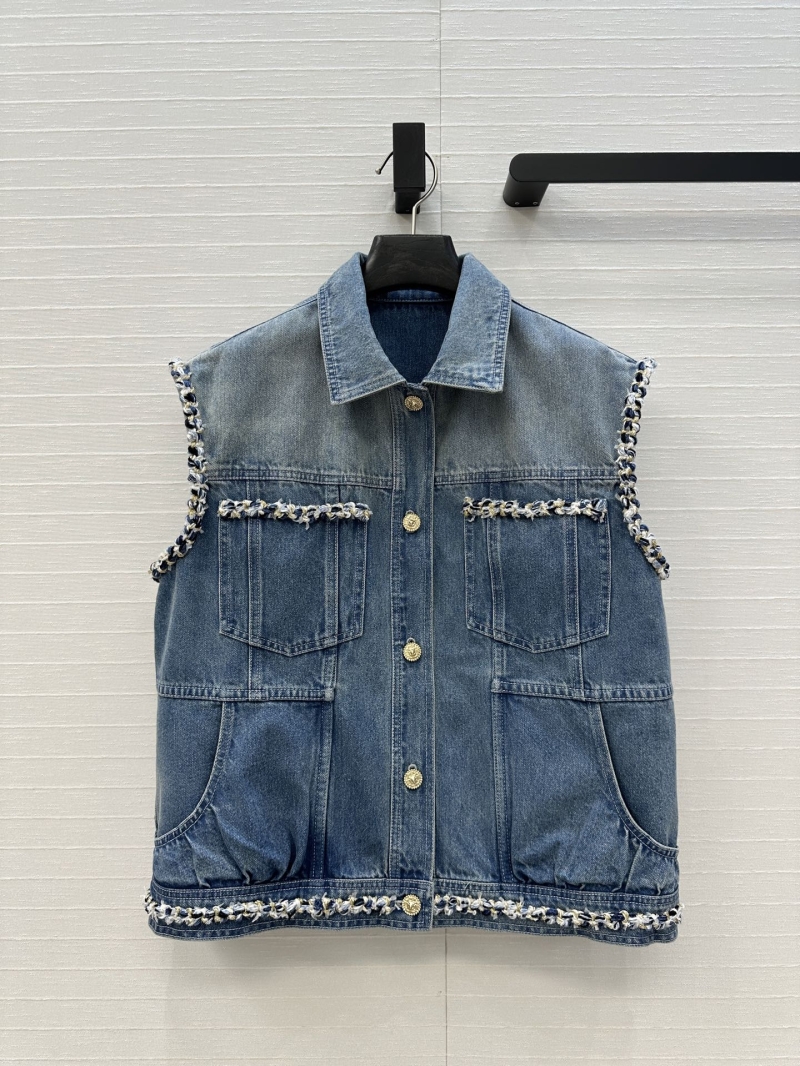 Chanel Coco Girl 25C Series Vintage Denim Vest Jacket