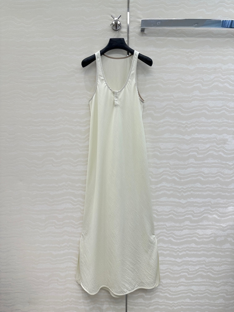 Lemaire Lyocell Dry Silk Bias-Cut Minimalist Maxi Dress