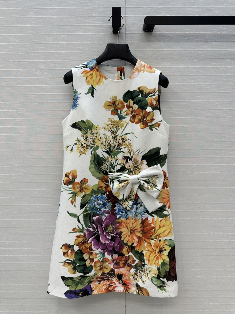 Dolce & Gabbana Sicilian Dream Floral Print Sleeveless Dress - Elegant Vacation Style