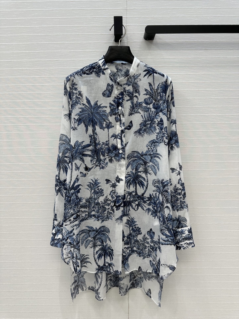 Dior Exclusive 2025 Spring/Summer Butterfly Palm Print Shirt