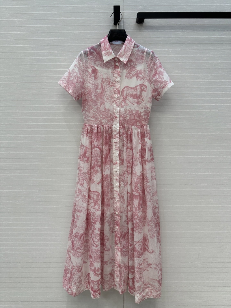 Dior Sauvage Jungle Print Single-Breasted Dress - Luxe Resort Elegance