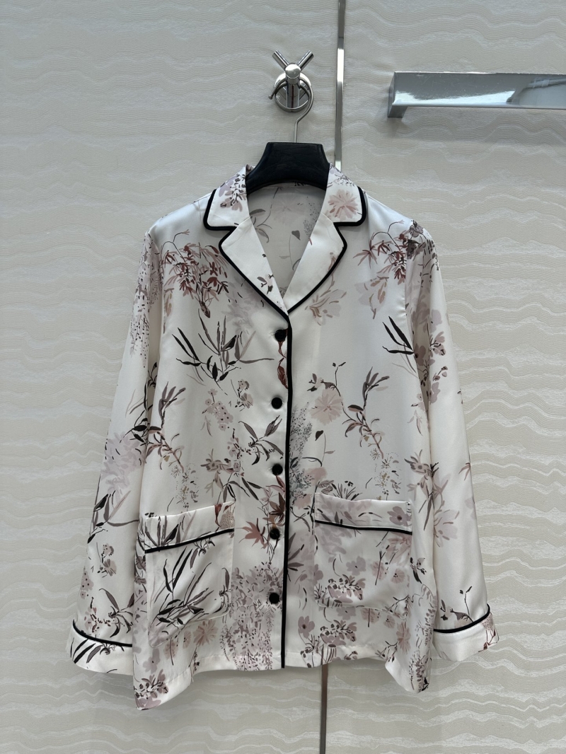 Dior Miss Dior Silk Pajama Shirt - Luxe Floral Elegance