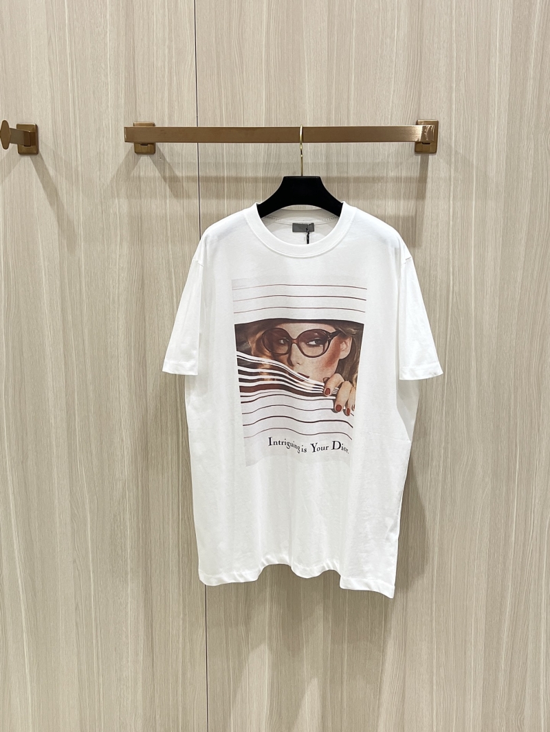 Dior Héritage White Cotton Graphic Print T-Shirt