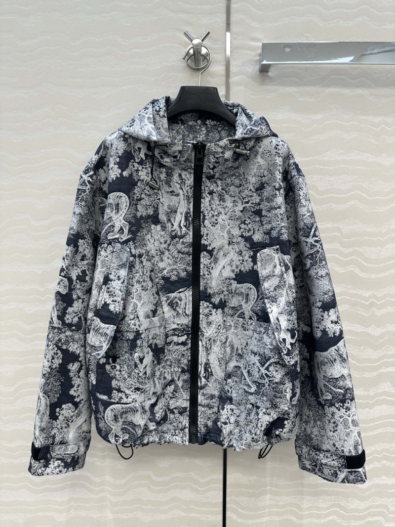 Dior Miss Dior Early Fall Resort Custom Jacquard Taffeta Hooded Jacket