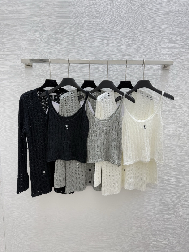 Dior Summer Luxe Solid Knit Cami Top - Elegant & Versatile
