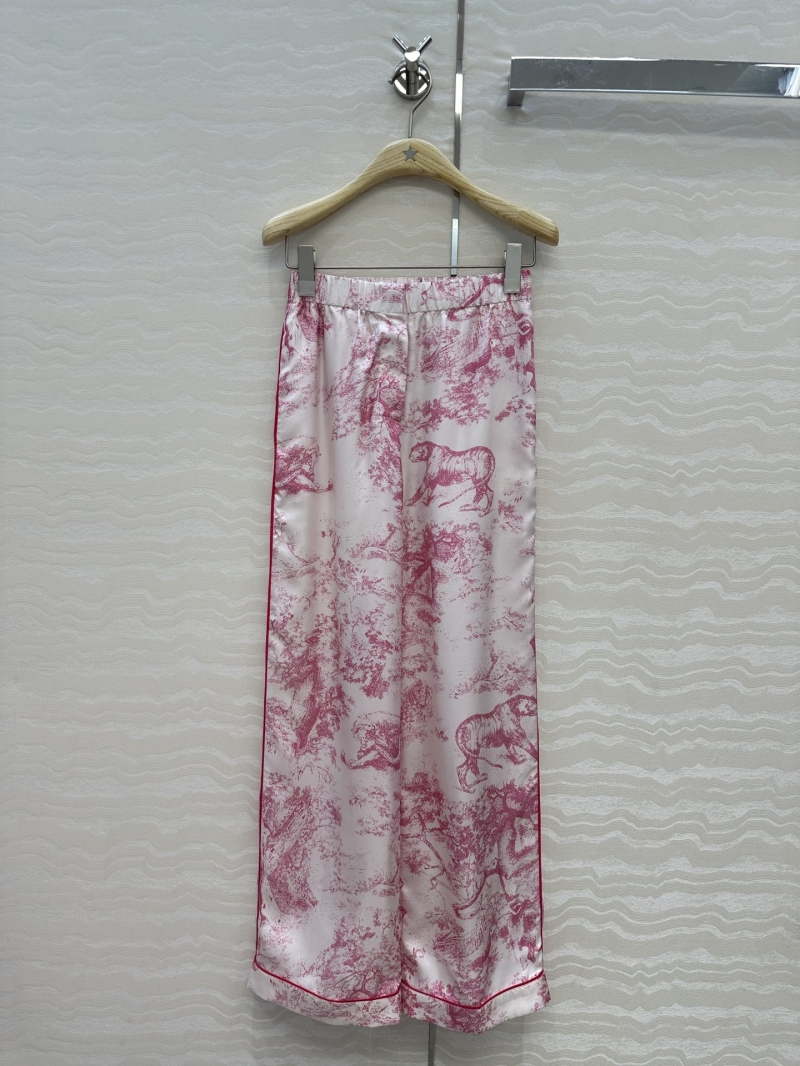 Dior MissDior Exclusive 100% Silk Twill Toile de Jouy Print Pajama Pants