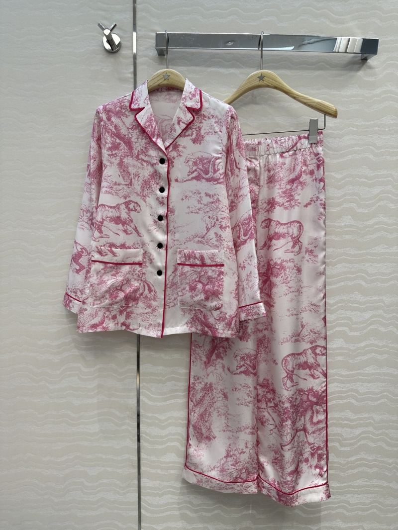 Dior MissDior Exclusive Zooey Print 100% Silk Twill Pyjama-Style Shirt