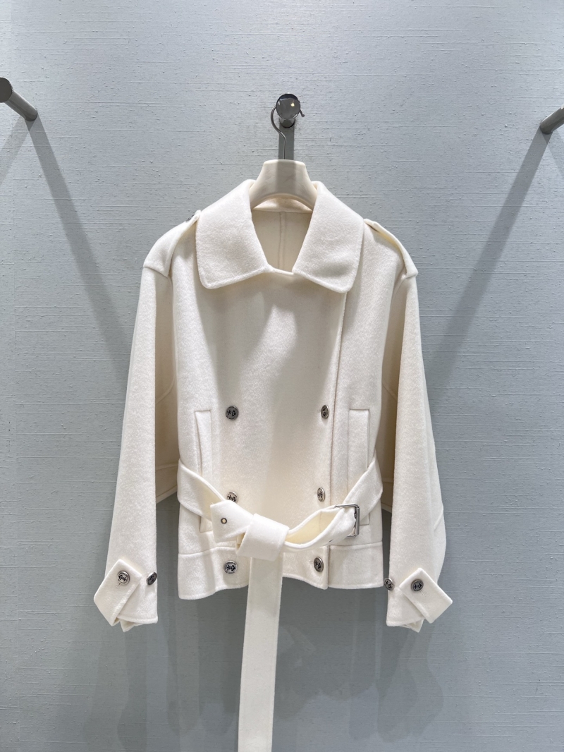 Dior Women's Cream White Cashmere Coat, 2025FW Limited Edition — Exquisite Double-Faced Fabric, Tailored Fit, Vintage-Inspired Double-Breasted Design