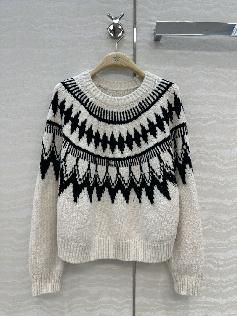 Dior Miss Dior Fair Isle Knit Sweater in Cashmere-Wool Blend - Winter Alpine Chic
