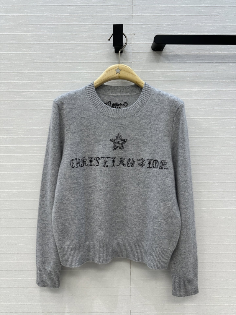 Dior Miss Dior Autumn/Winter Limited Edition Grey Cashmere Knit Sweater
