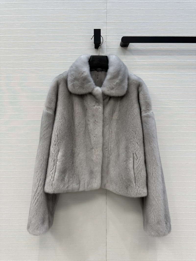 Dio Nordic SAGA Purple Label Mink Fur Coat – Natural Brown & Sapphire Blue, Handcrafted Luxury