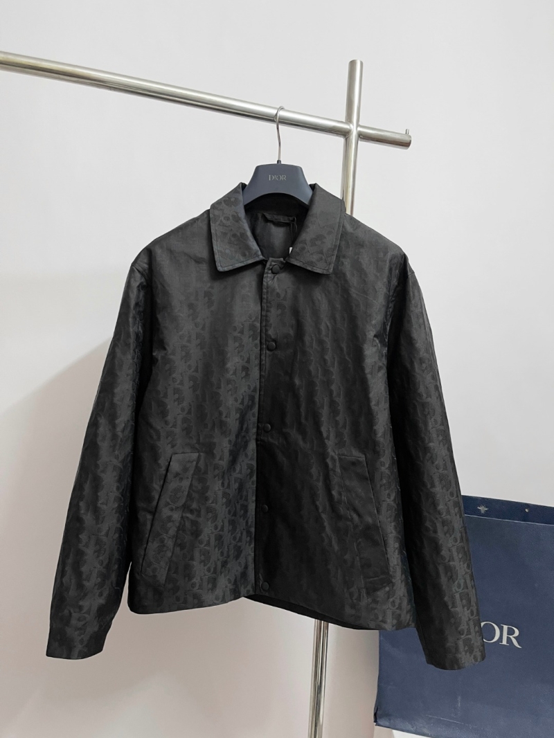 Dior Signature Oblique Jacquard Coach Jacket Black | Elevated Relaxed Fit