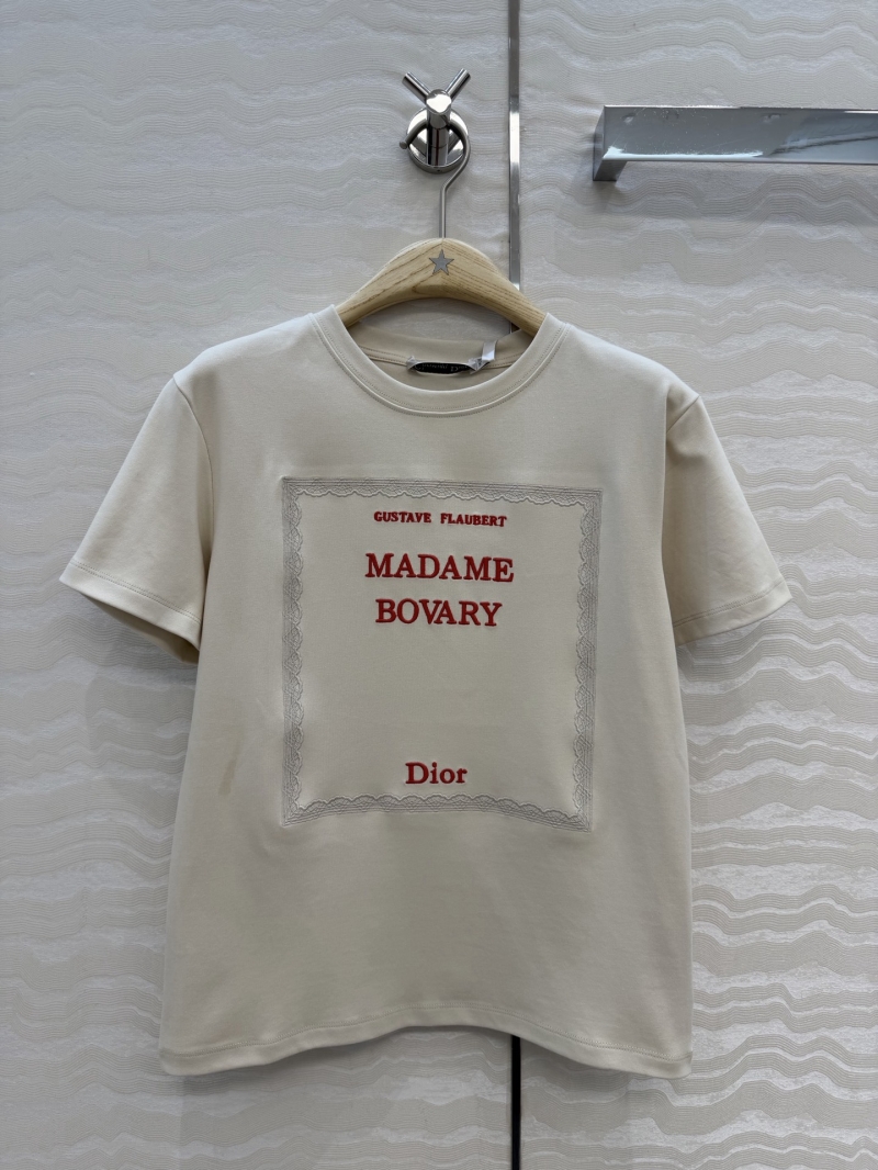 Dior MissDior Madame Bovary Embroidered High-Count Pure Cotton T-Shirt