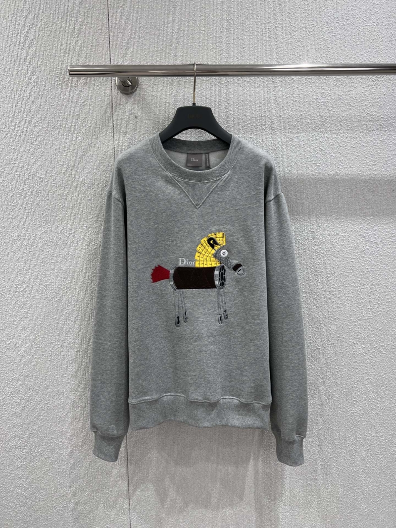 Dior Heather Gray Pony Embroidery Crewneck Sweatshirt - 26ss Limited Edition