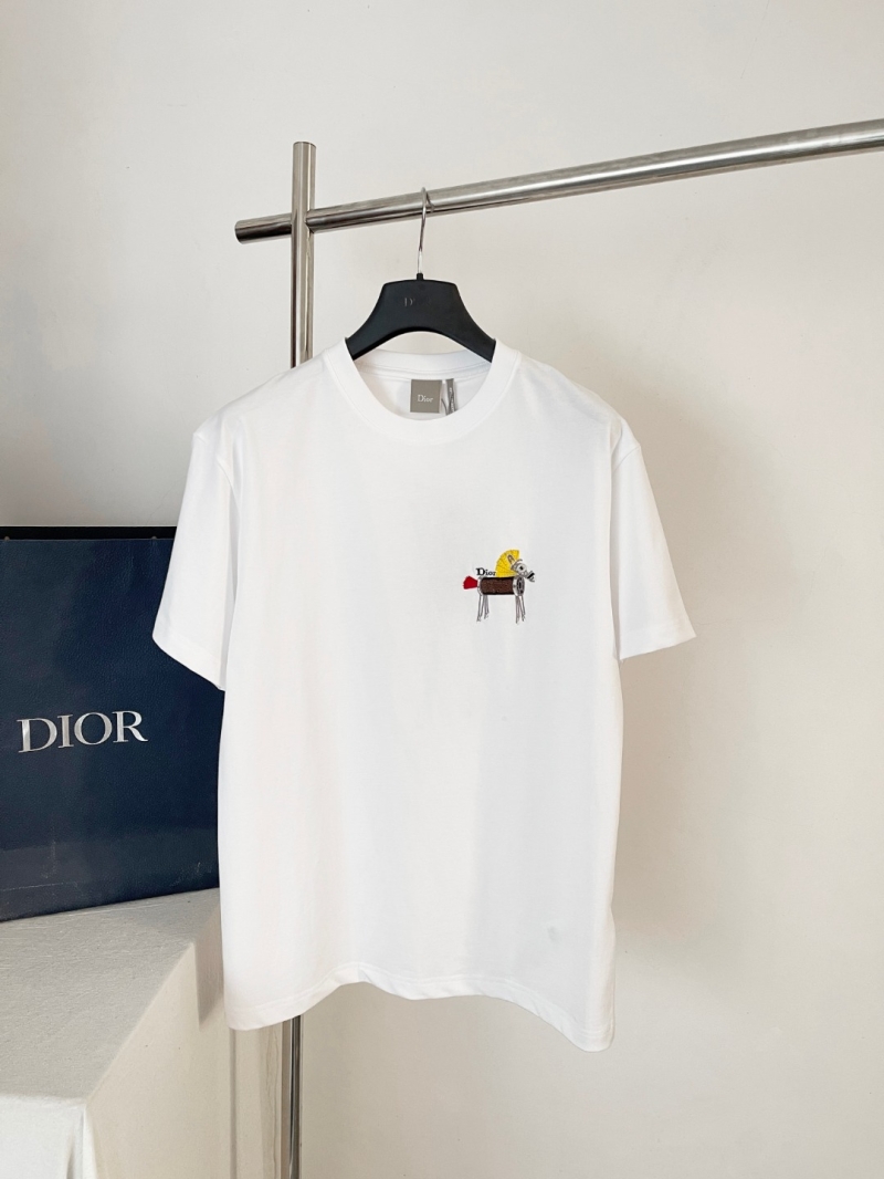 Dior Embroidered Horse Cotton Jersey T-Shirt in White - Summer 2026 Collection