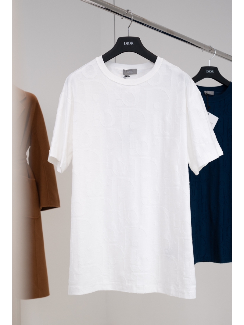 Dior Oblique Embossed Cotton T-Shirt - Signature Monogram - White