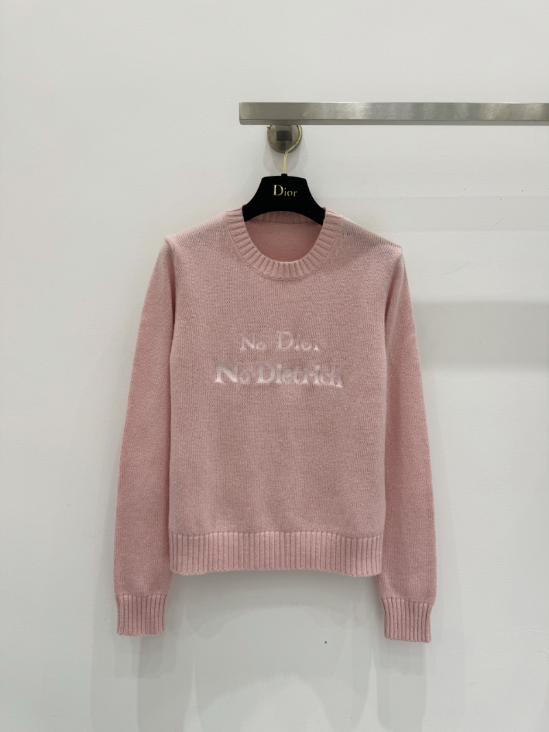 Dior No Dior, No Dietrich Pastel Pink Wool Knit Sweater - Exquisite Fine-Gauge Pullover