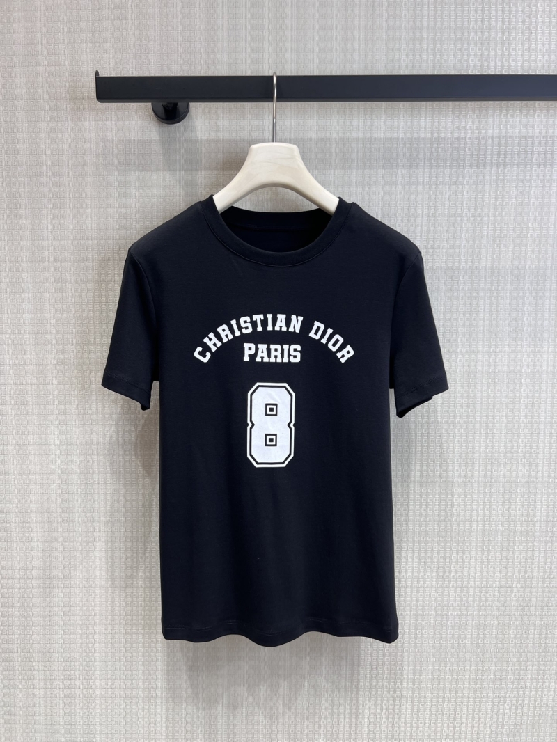 Dior Signature "Paris 8" Graphic T-Shirt - Luxury Black Cotton Crew Neck
