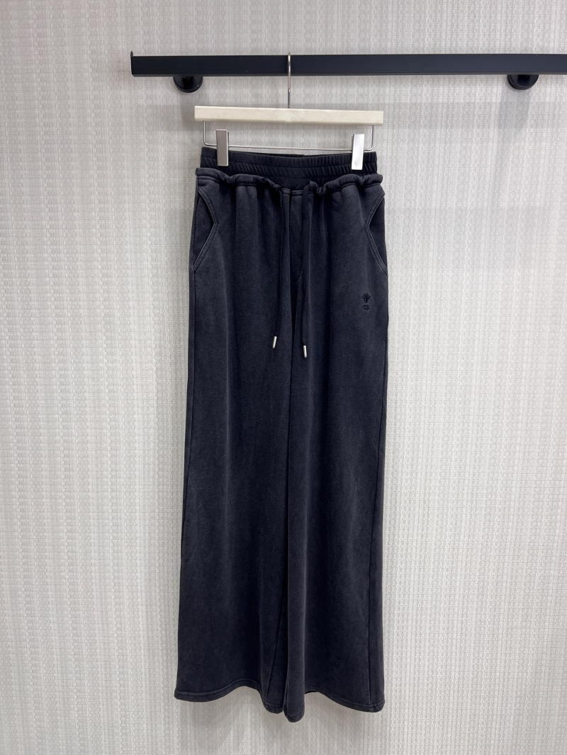 Dior Signature Wide-Leg Cotton Sweatpants - Misty Baby Blue Luxe Lounge