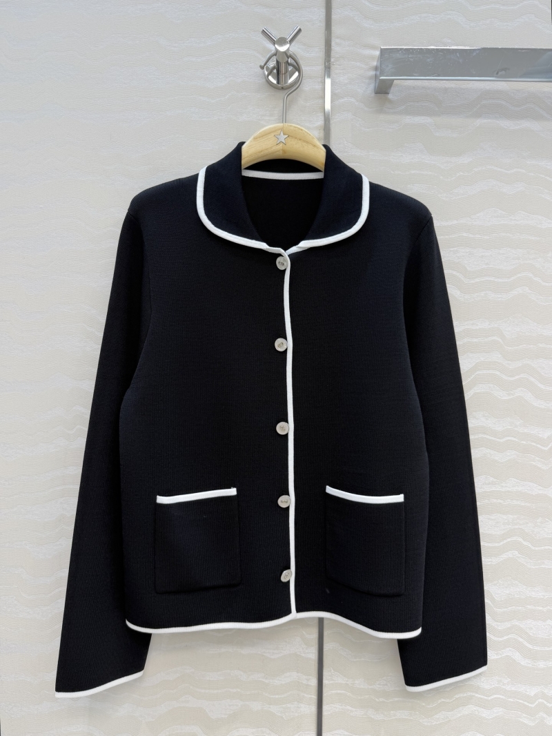 Dior Miss Dior Contrast Trim High-Density Knitted Cardigan Jacket