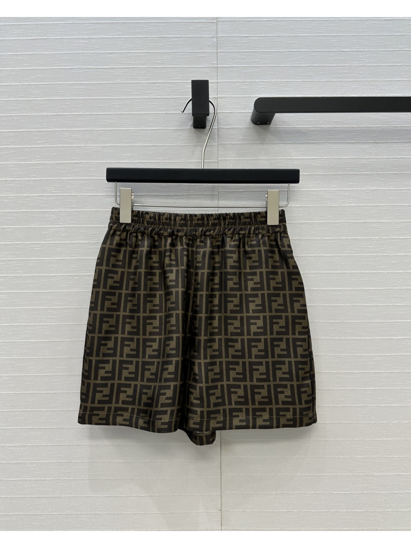 Fendi Exclusive FF Logo Silk Shorts - Limited Edition