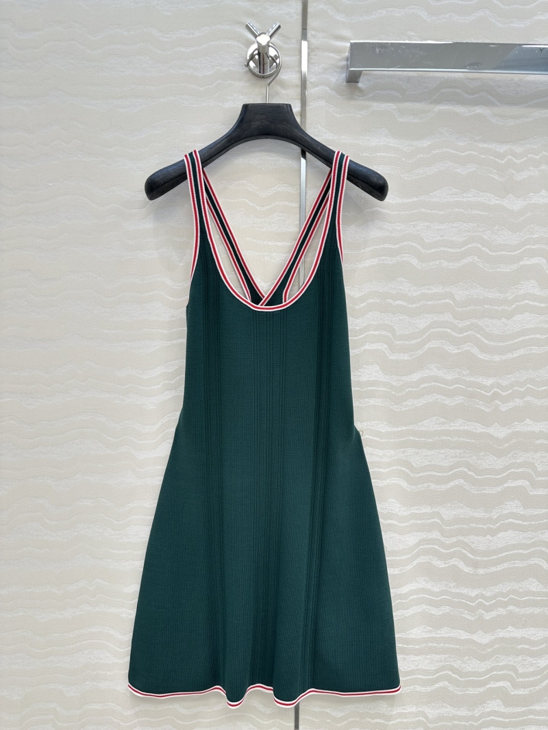 Gucci GG Tennis-Inspired Knitted Cami Dress - Sporty Chic