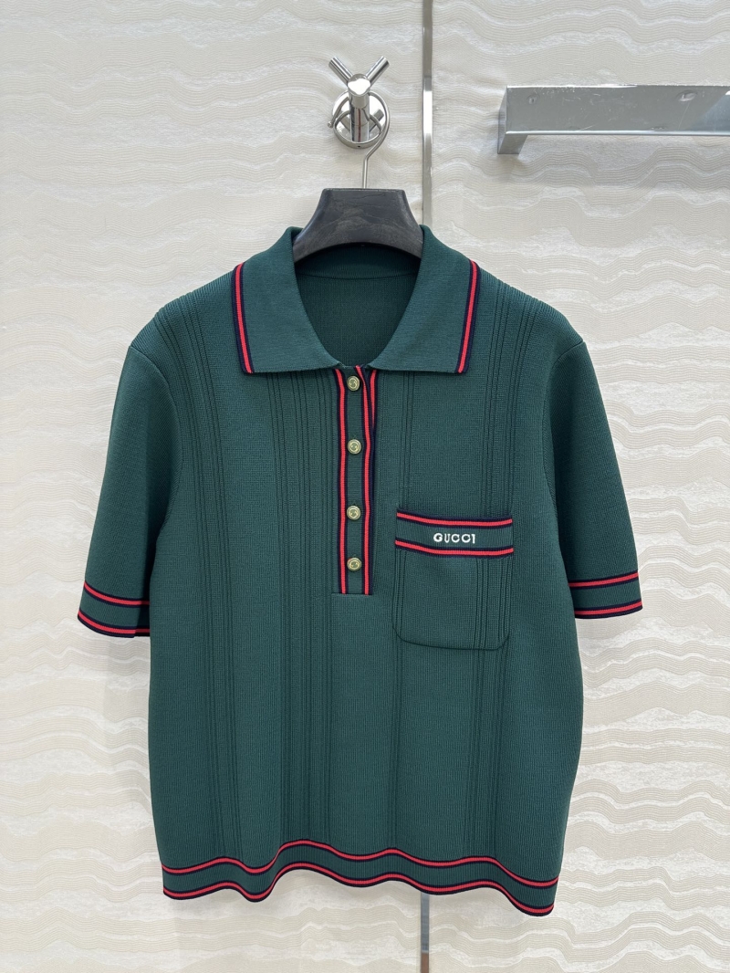 Gucci Tennis-Inspired Knitted Polo Top - Exclusive Sporty Chic