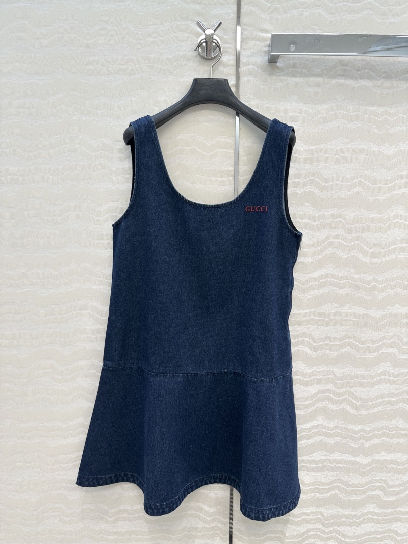 Gucci GG Denim Vest Dress - Preppy Chic & Retro Style