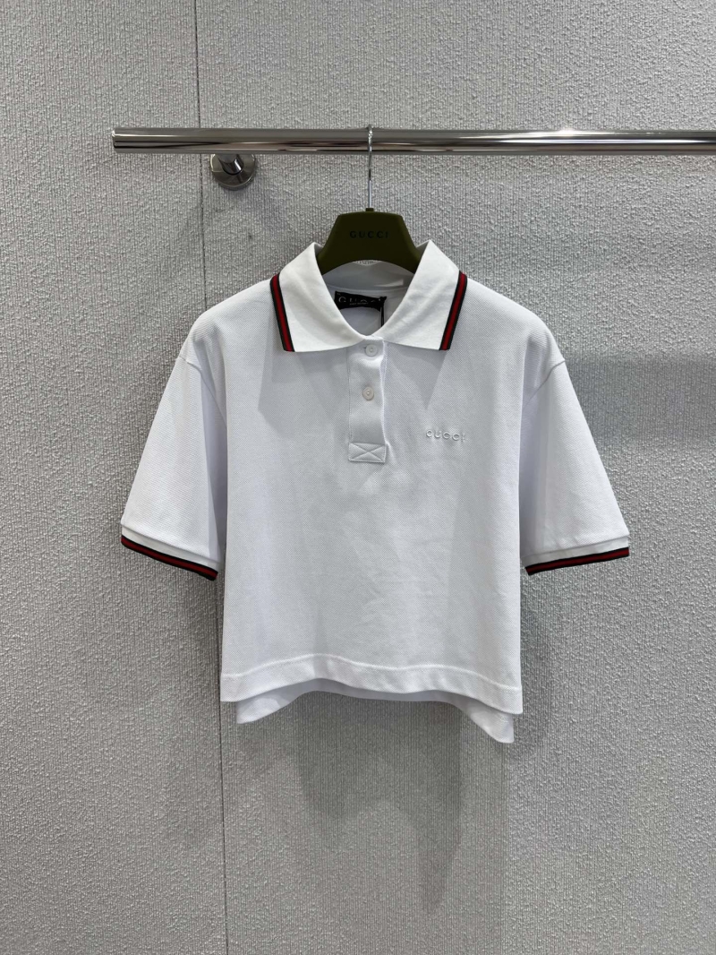 Gucci Spring/Summer 2025 Embroidered Polo Shirt - Luxe White