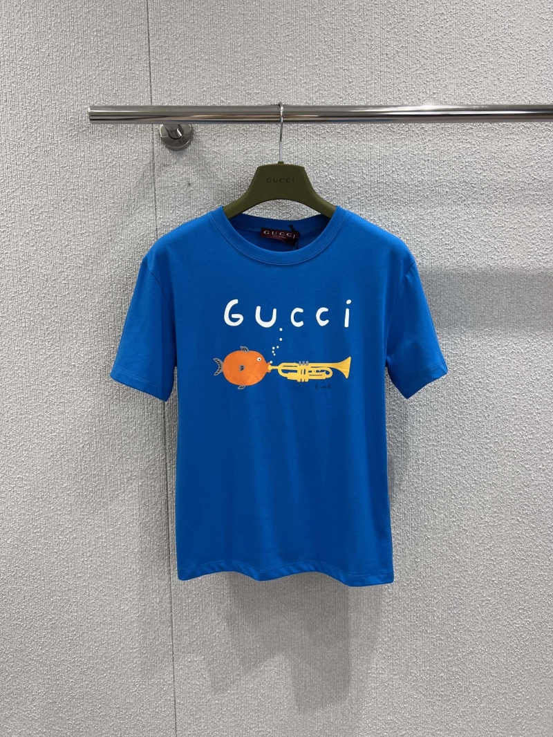 Gucci Spring Summer 2025 Playful Print Round Neck T-Shirt - Exclusive Youthful Design