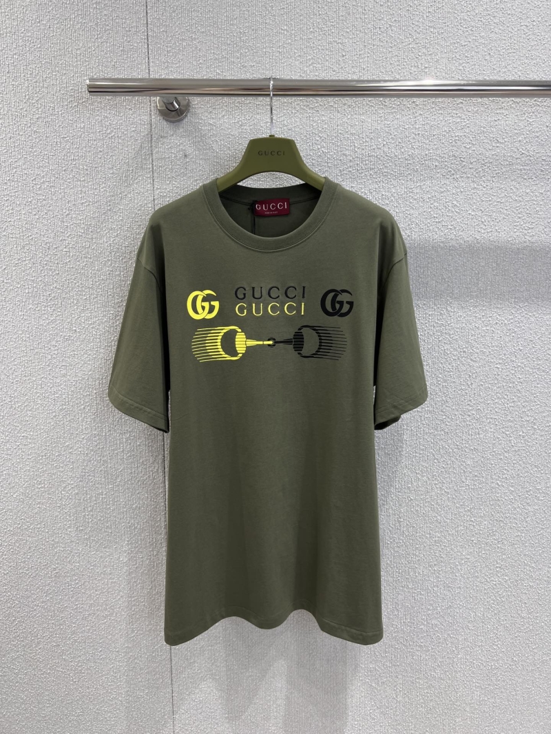 Gucci Spring/Summer 2025 Horsebit Print Embroidered T-Shirt Green