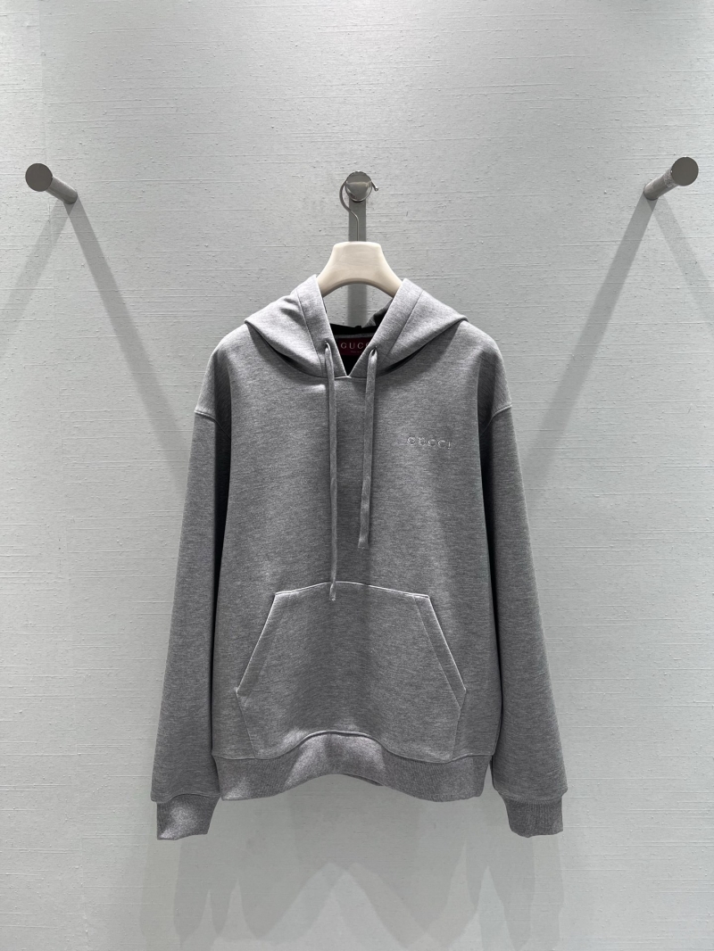 Gucci Hooded GG Sweatshirt in Heather Gray – Limited Edition Autumn/Winter 2025, Oversized Fit, Subtle Embroidered Logo
