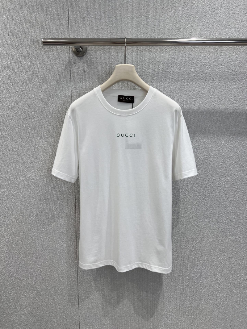 Gucci Elevated Soft Cotton Crew Neck T-Shirt | Signature Letter Print | White