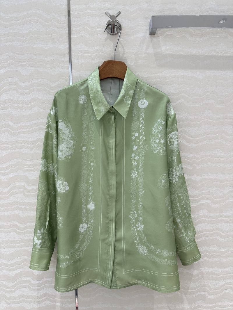 Hermes Brides Gala en Fleurs Silk Shirt - Luxe Early Spring Elegance