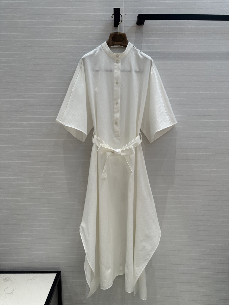 Hermes Limited Edition White H-Pattern Jacquard New Chinese Style Dress