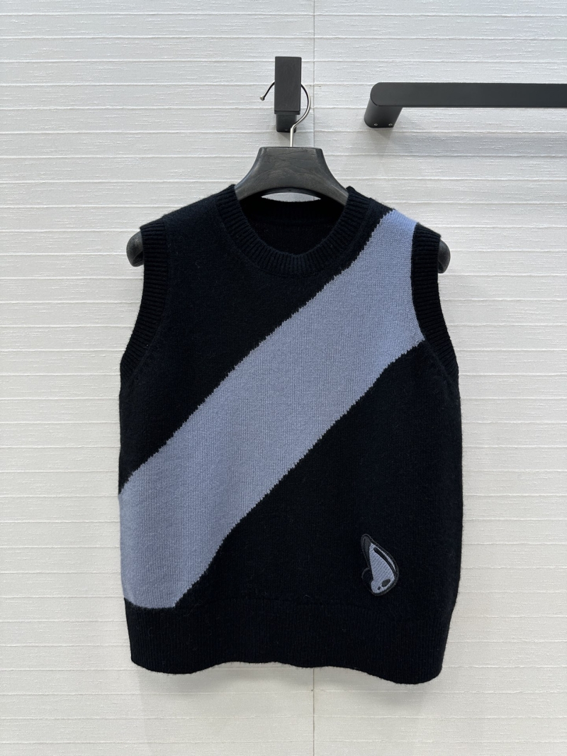 Hermes Autumn/Winter Exclusive Cashmere Vest with Embroidered Logo and Jacquard Weaving