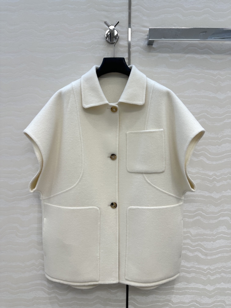 Hermès Handcrafted Double-Faced Wool & Cashmere Mid-Length Vest Coat