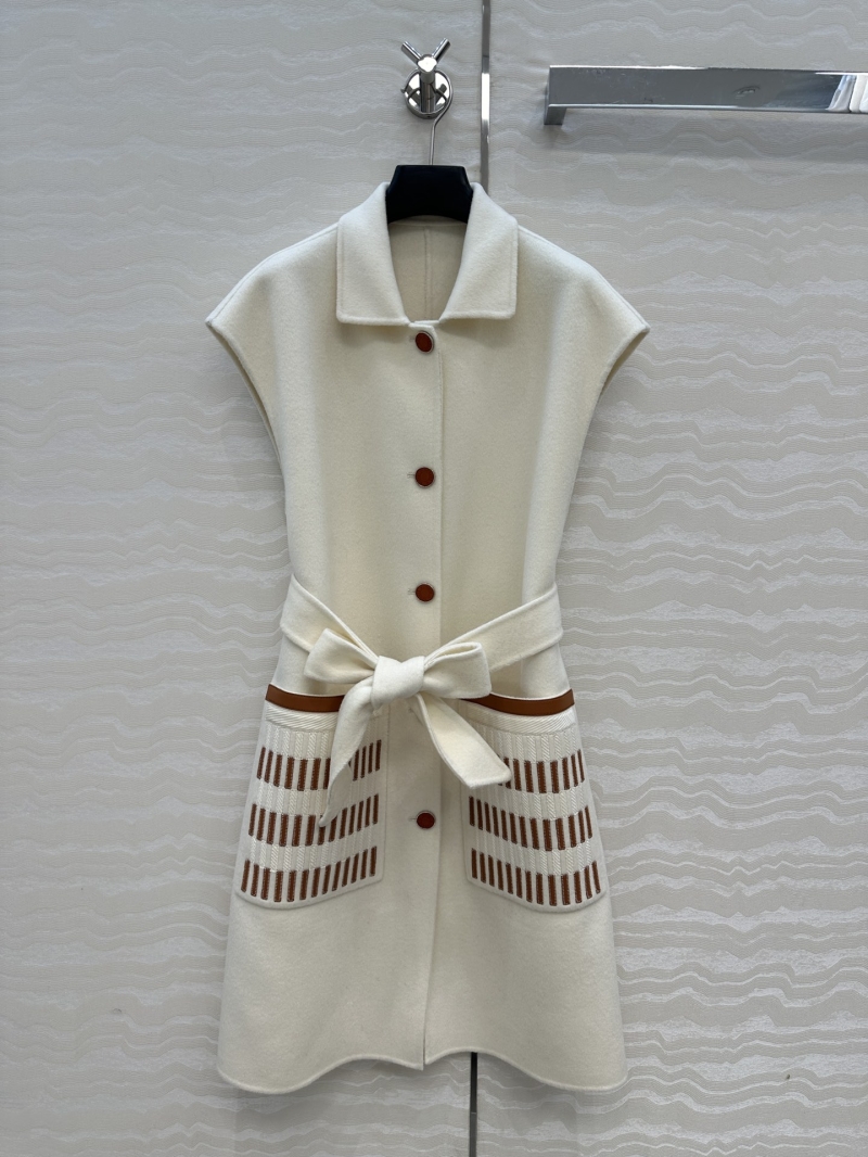 Hermès Double-Faced Wool Cashmere Vest Dress Coat - Autumn/Winter 2025 Collection
