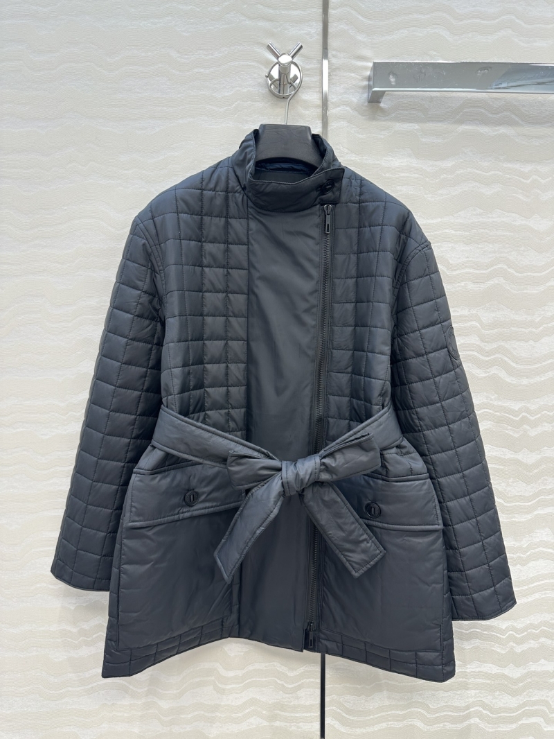 Hermès Limited Edition Diamond Quilted Belted Mid-Length Jacket in Black
