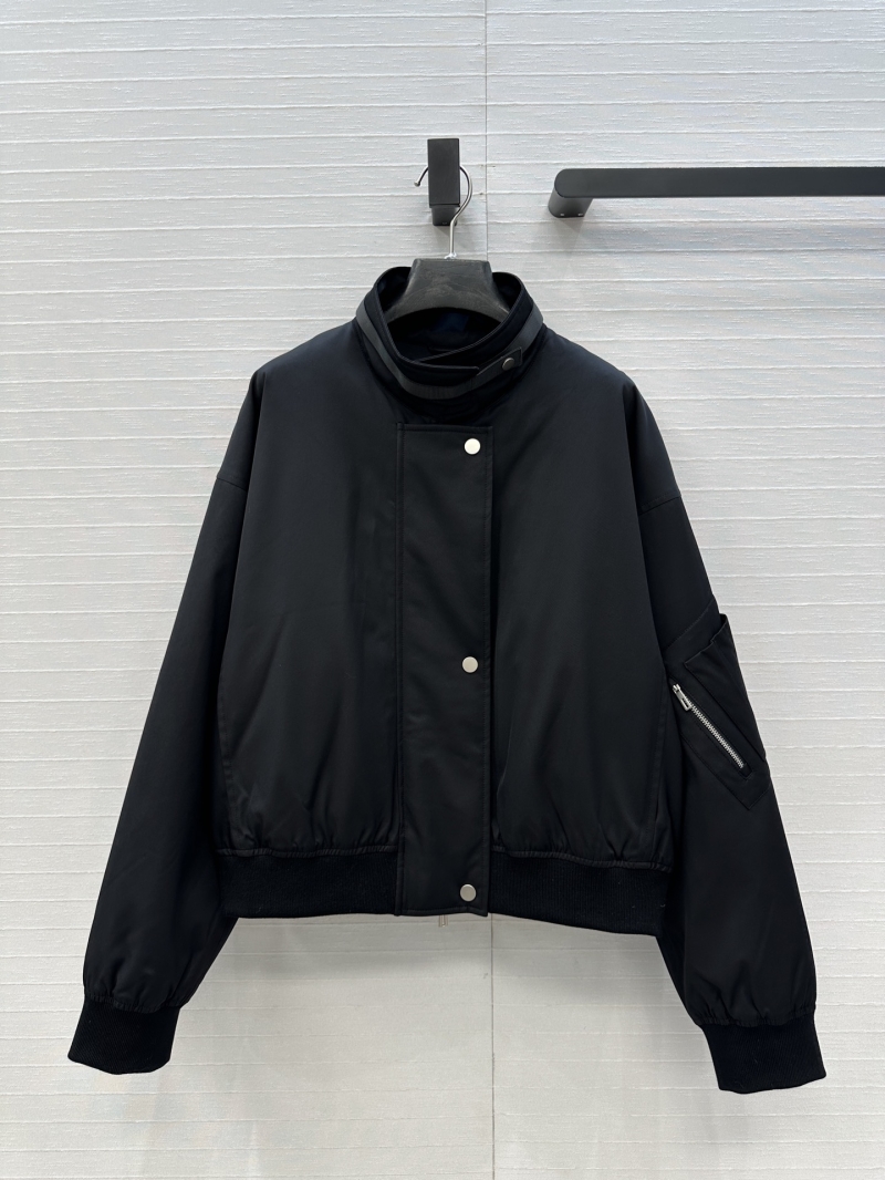 Hermès Triacetate Short Bomber Jacket with Goose Down & Graphene Lining – Slimming Cropped Puffer