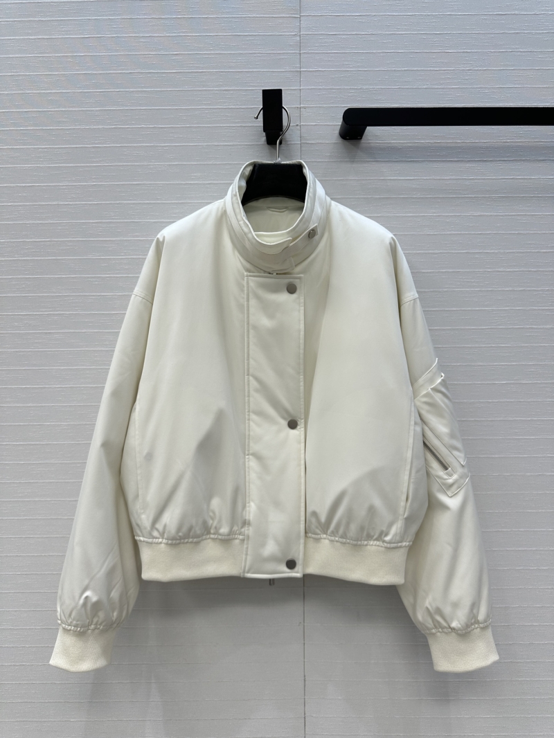 Hermes Short Acetate Down Jacket in White | Featherlight 95% White Goose Down | Graphene Lining | Cropped Puffer
