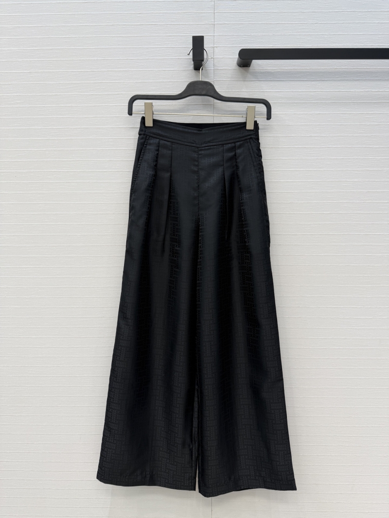 Hermes Acetate Tencel Mosaic Jacquard High-Waisted Straight-Leg Trousers