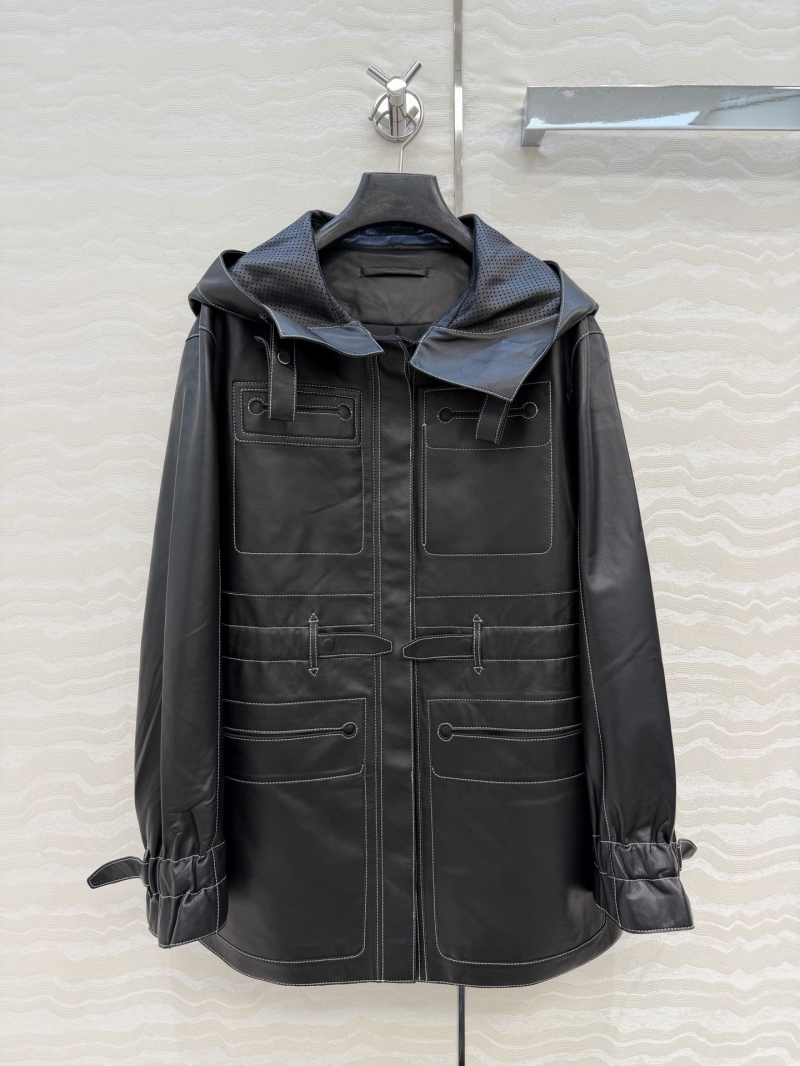 Hermès 100th Anniversary Limited Edition 100% Lambskin Equestrian Leather Parka Jacket