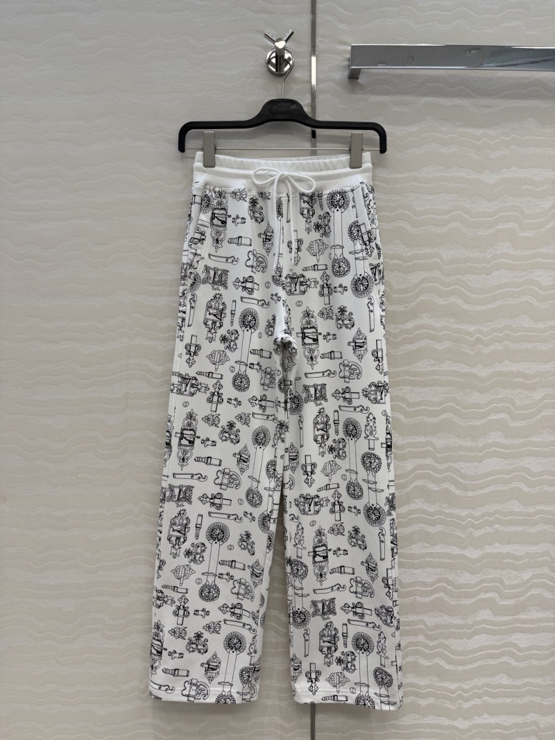 Hermès 100% Cotton Coaching Remix Printed Straight-Leg Jersey Pants