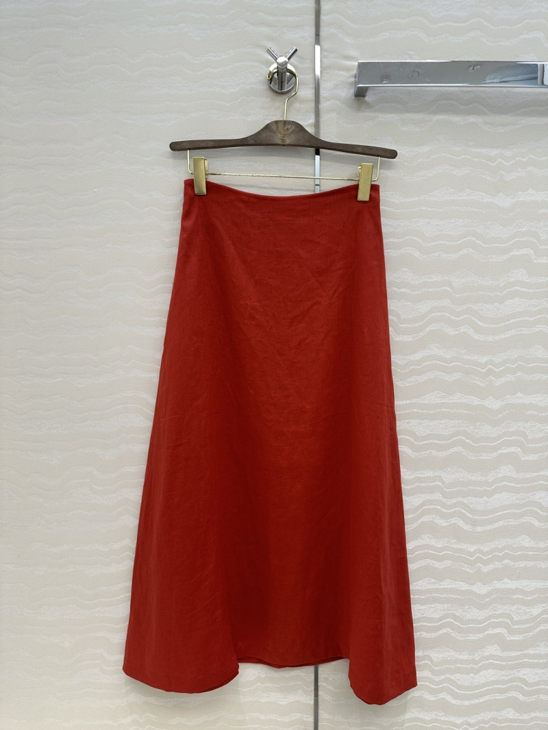 Loro Piana Luxe Linen A-Line Maxi Skirt - Elegant Old Money Style