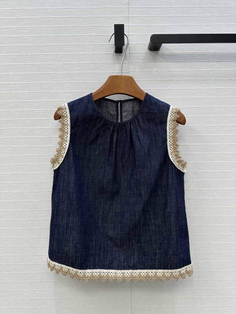 Loro Piana French Riviera Denim Vest - Luxe Embroidered Elegance
