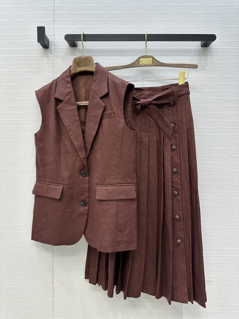 Loro Piana Single-Breasted Linen Blazer Vest - Minimalist Luxe Style