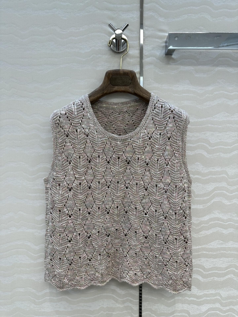 Loro Piana Luxe Early Autumn Vest - Taro Yarn Diamond Weave Elegance