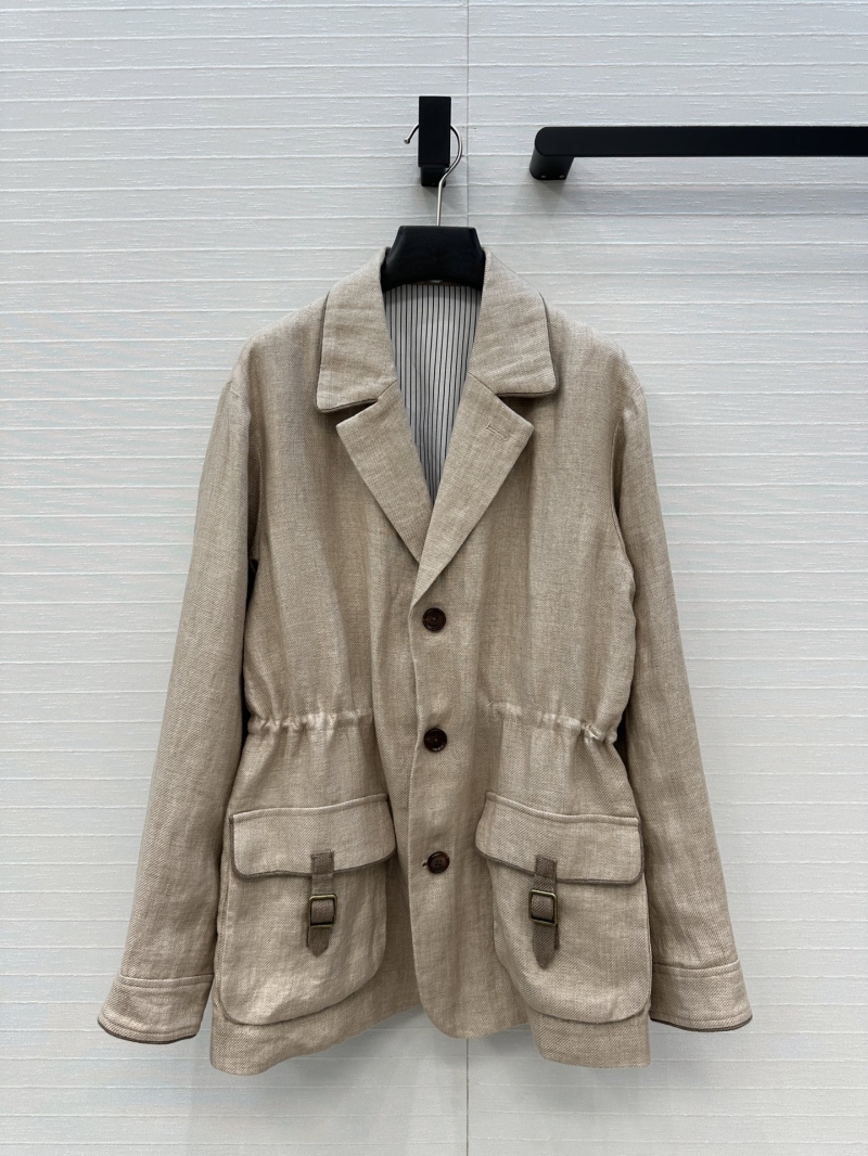 Loro Piana Luxe Hunting Jacket in Premium Linen - Classic British Style with Adjustable Waist