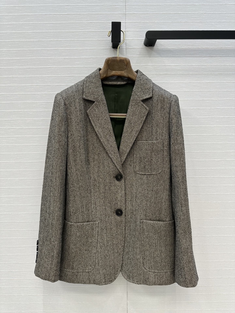 Loro Piana Luxe Single-Breasted Herringbone Blazer - Timeless Elegance for Modern Wardrobes